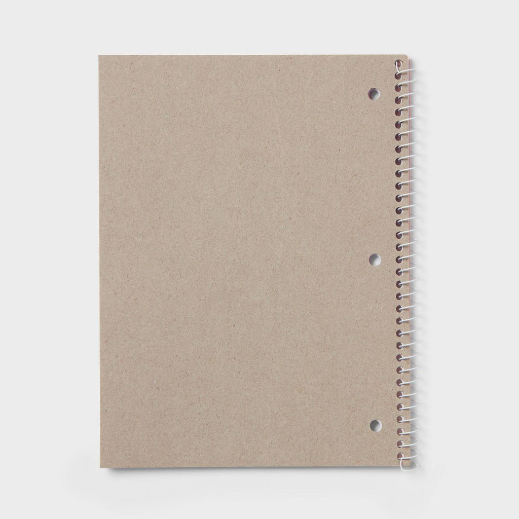 Spiral Notebook 7.5"x10.5" Poly Cover 70 Sheets Pastel Pink - up&up™