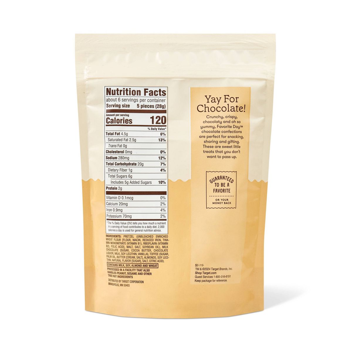 Favorite Day Milk Chocolate and Toffee Covered Mini Pretzels 6oz