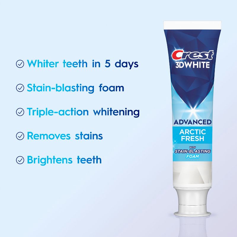 Crest 3D White Advanced Teeth Whitening Toothpaste Arctic Fresh 2 pack