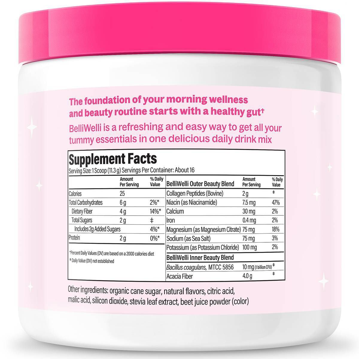 BelliWelli Daily Fiber Supplement - Strawberry