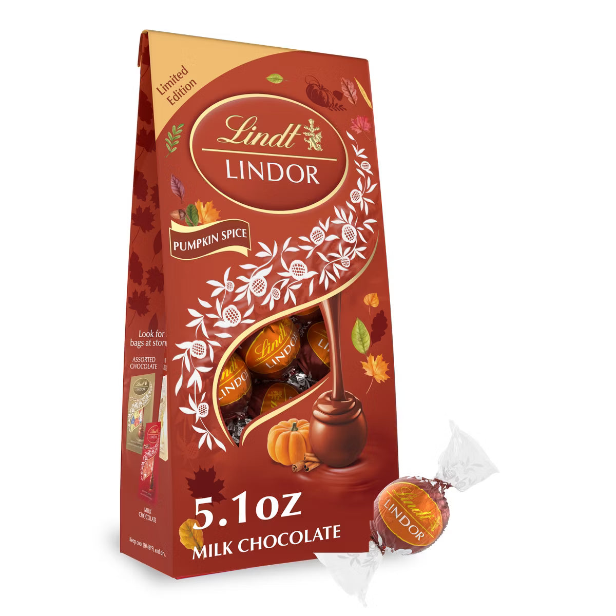 Lindt Lindor Pumpkin Spice Chocolate Truffles Limited Edition