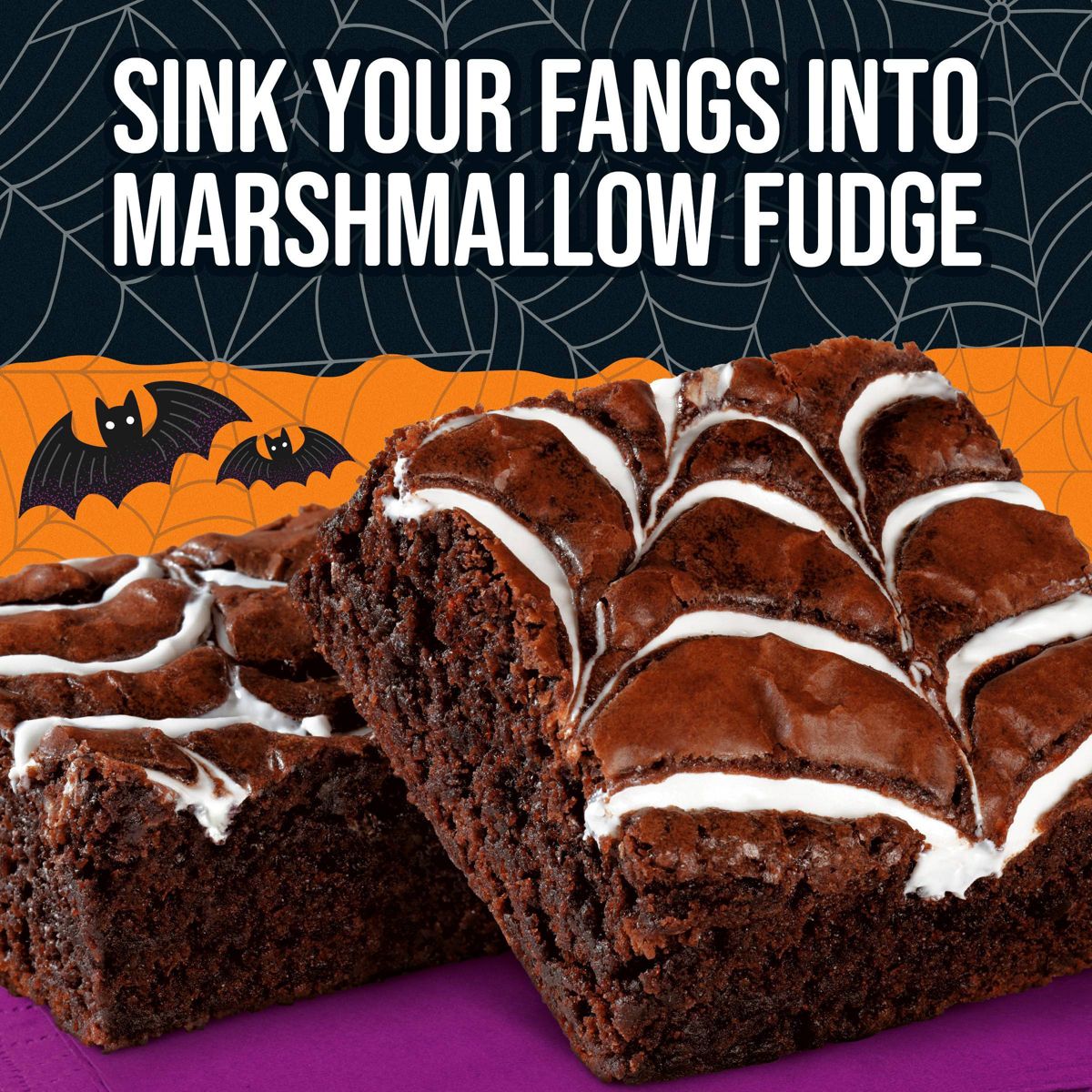 Pillsbury Funfetti Halloween Spiderweb Swirl Fudge Brownie Mix - 18.4oz