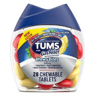 Tums Chewy Bites + Gas Relief Chewable - 28ct