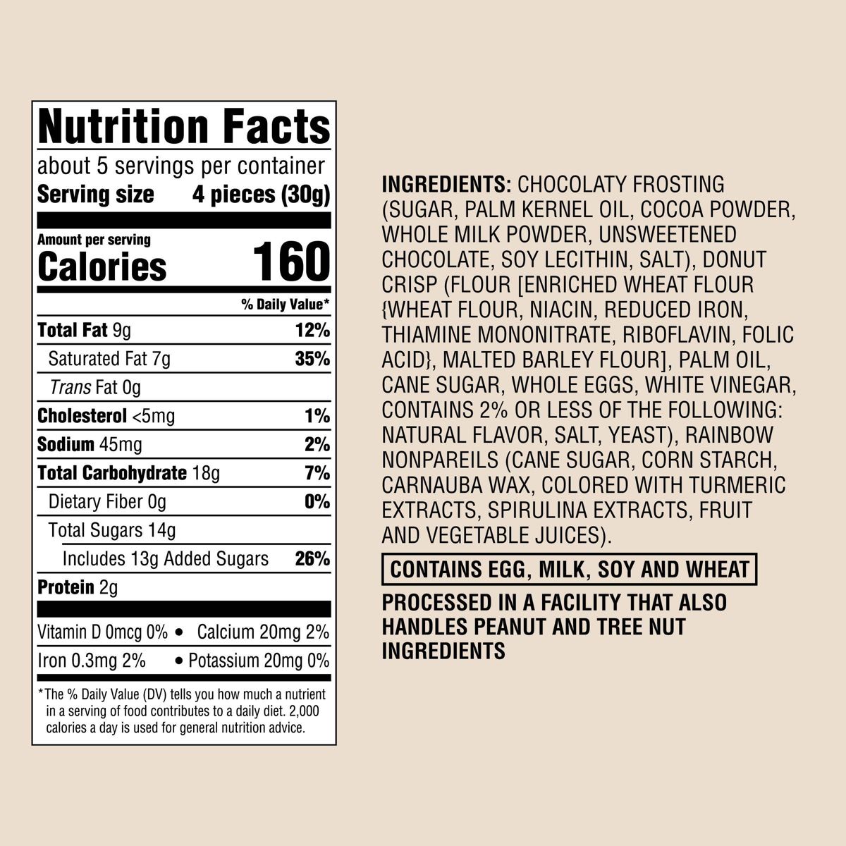 Chocolatey Sprinkle Donut Crisp - 5oz - Target Favorite Day