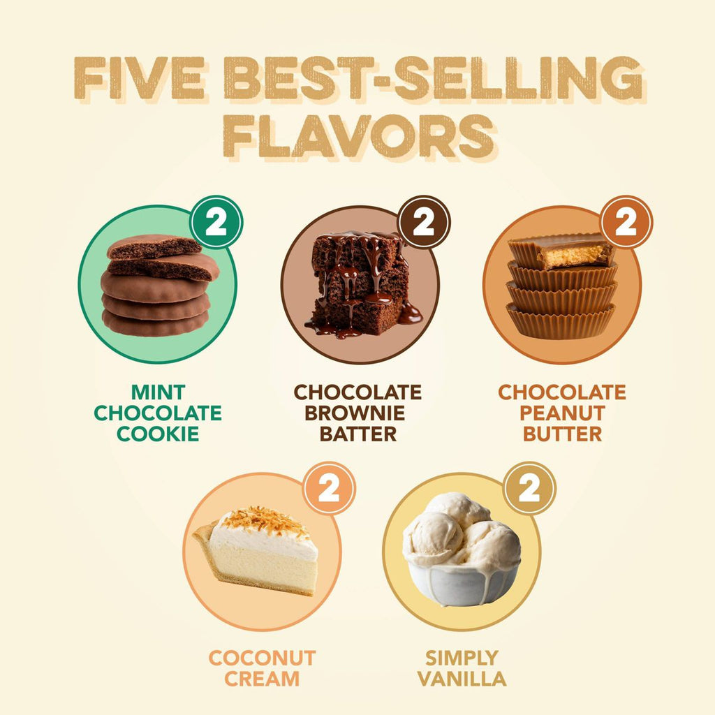 Clean Simple Eats Protein Powder Variety Pack - 9.4oz/10ct: Whey Protein Isolate, Chocolate,