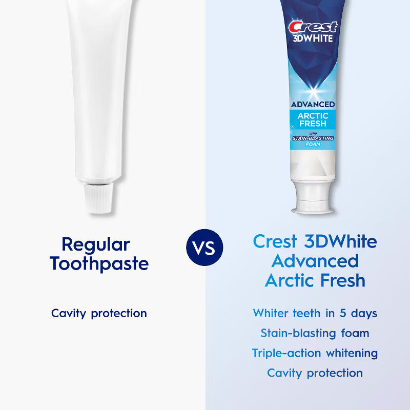Crest 3D White Advanced Teeth Whitening Toothpaste Arctic Fresh 2 pack