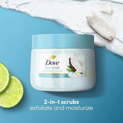 Dove Beauty Scrub - Tropical Coconut & Lime - 15 oz: Paraben-Free, Sulfate-Free,