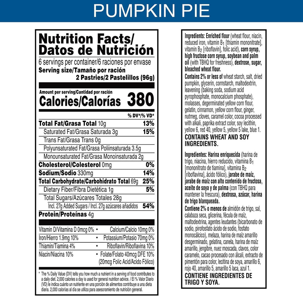 Pop-Tarts Frosted Pumpkin Pie Filling Toaster Pastries - 20.3oz/12ct