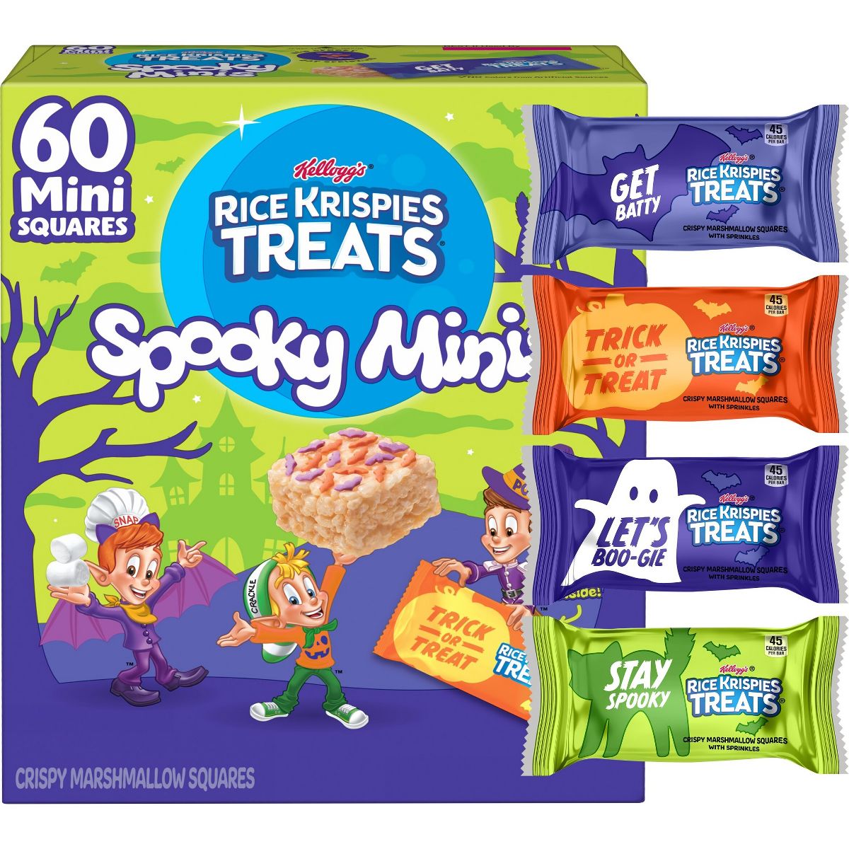 Rice Krispies Treats Halloween Mini Marshmallow Squares Snack - 23.2oz/60ct