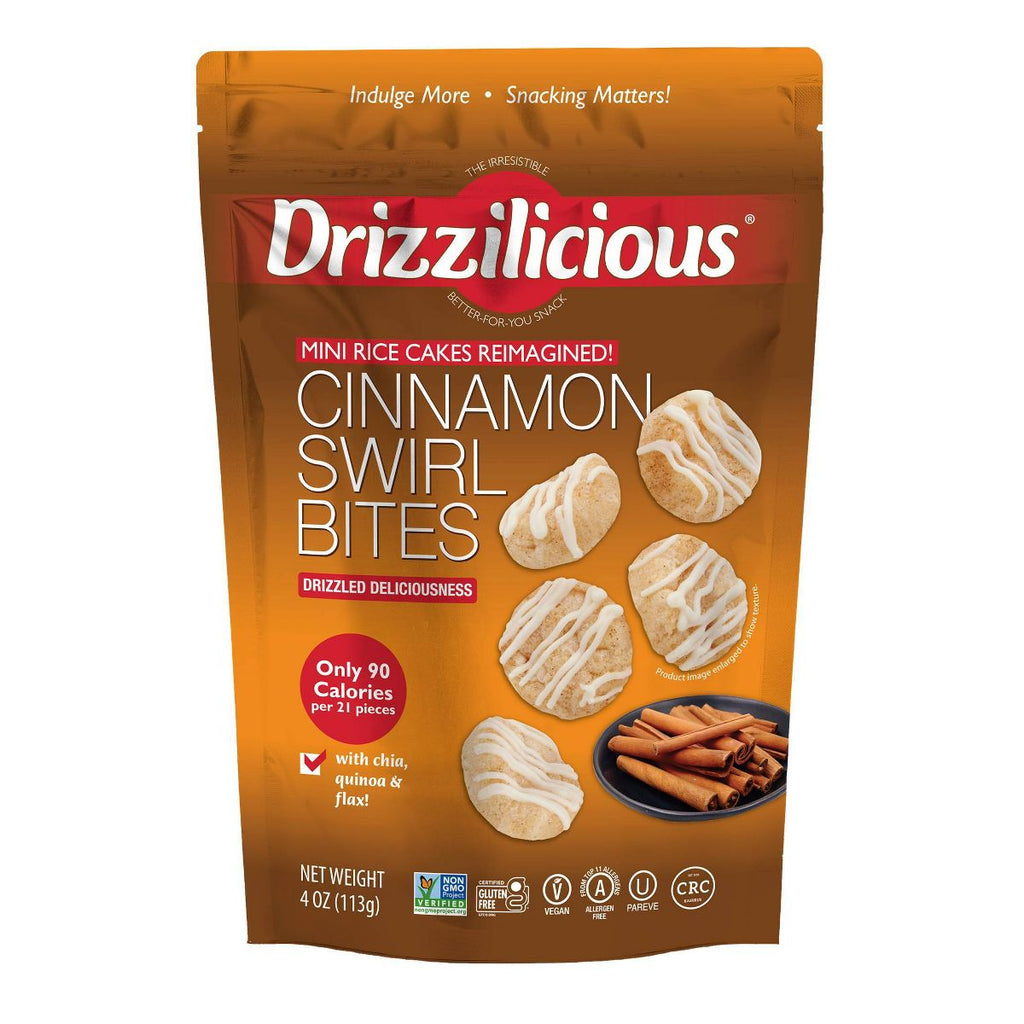 Drizzilicious Cinnamon Drizzled Mini Rice Cake - 4oz: Keto Certified, Organic, Vegan