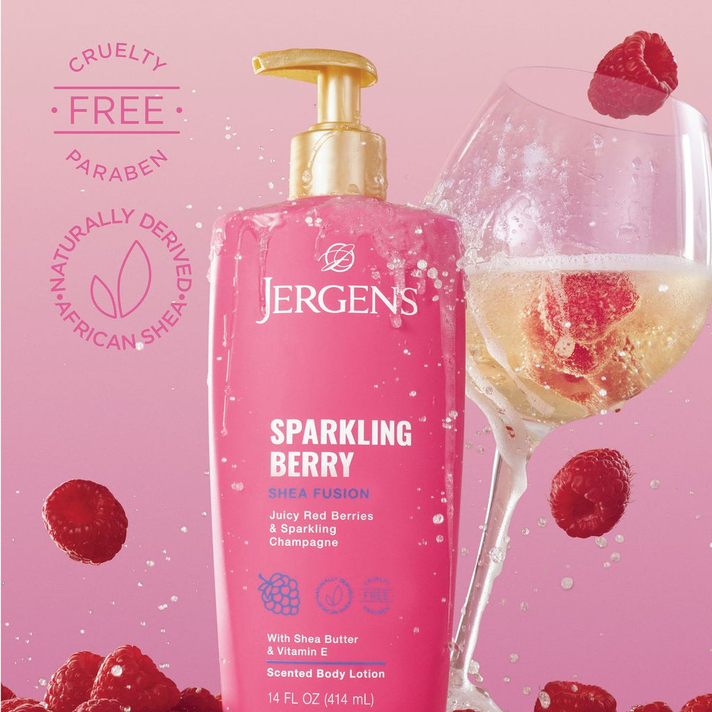 Jergens Shea Fusion Sparkling Berry Scented Body Lotion - 14 fl oz