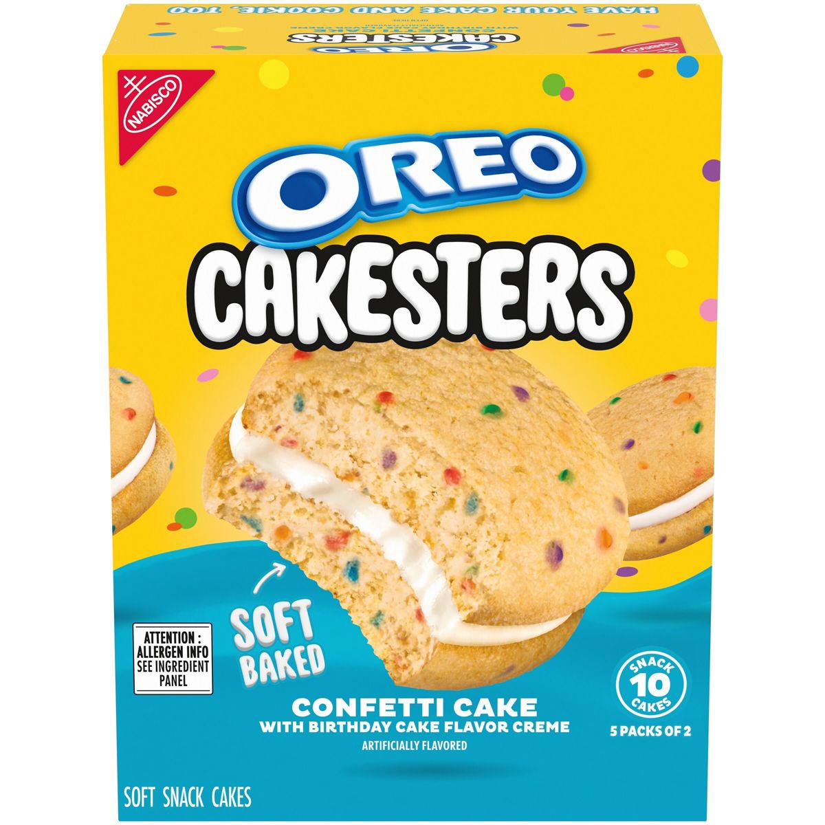 Oreo Cakesters Confetti Soft Snack Cakes Snack Packs - 10.1oz/5ct