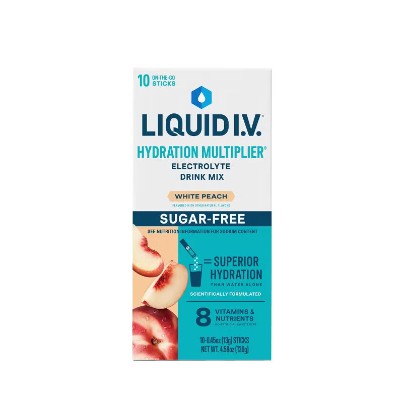 Liquid I.V. Sugar Free Hydration Multiplier - White Peach 10 Pack