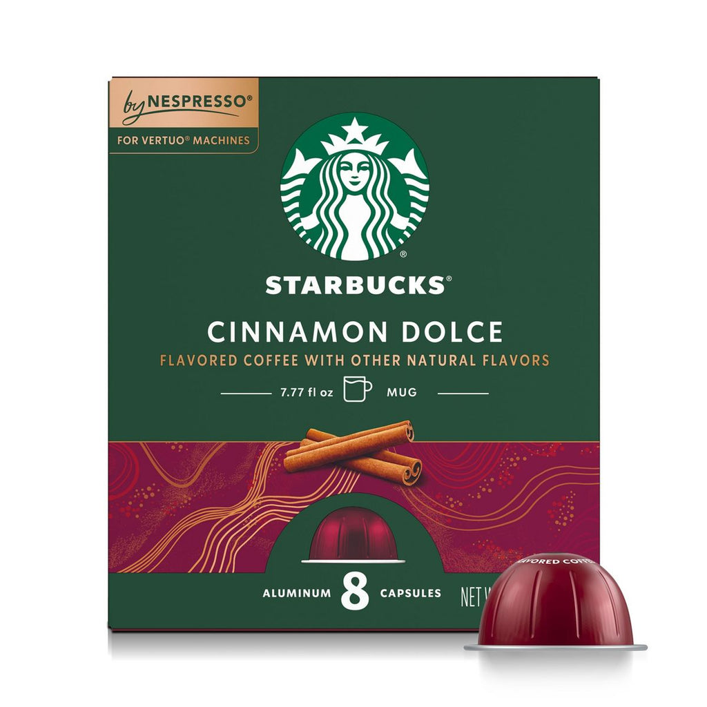 Starbucks Cinnamon Dolce Light Roast Coffee Pods by Nespresso Vertuo - 8ct