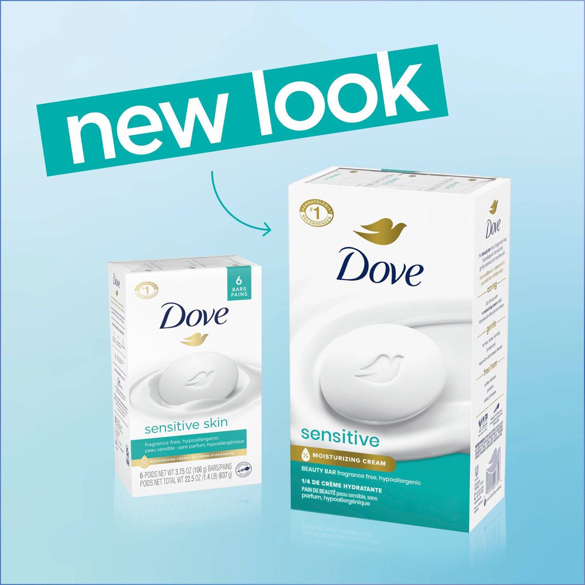 Dove Beauty Sensitive Skin Moisturizing Fragrance-Free Beauty Bar Soap