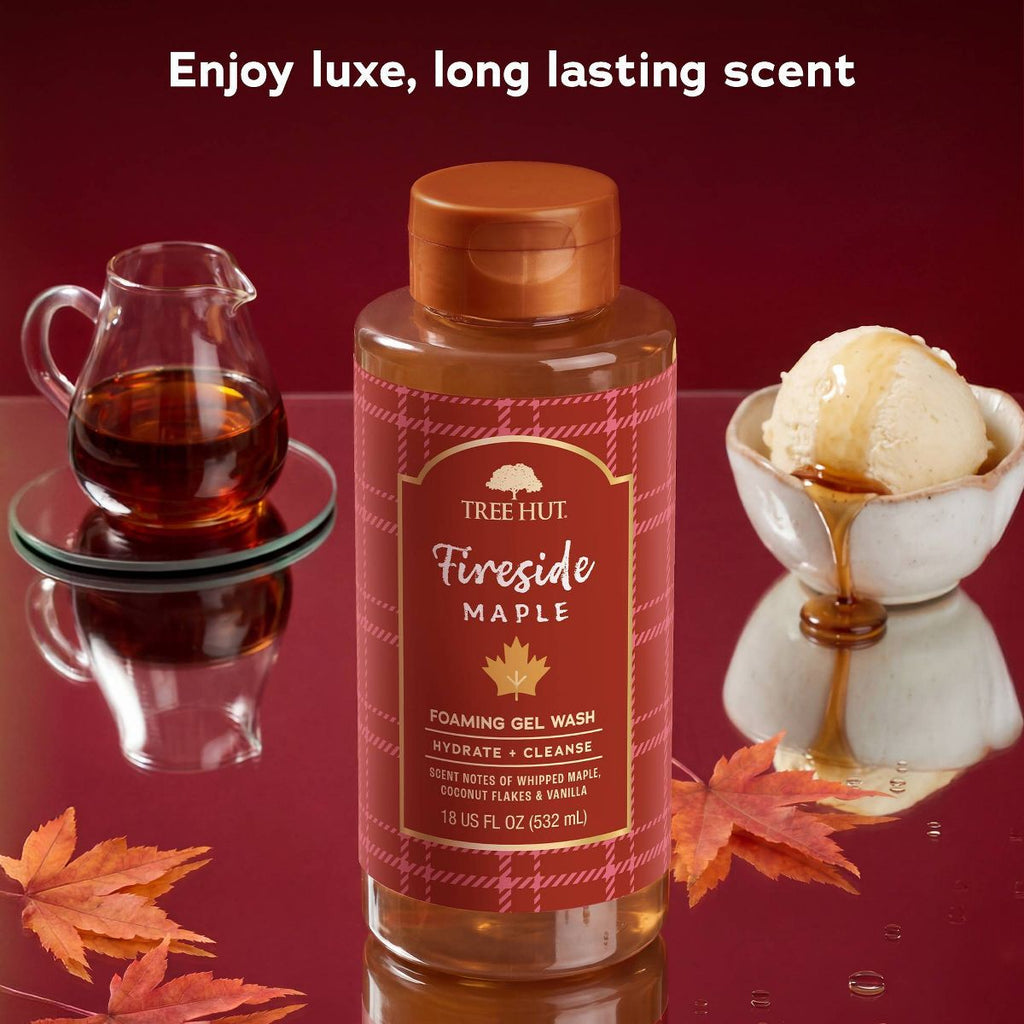 Tree Hut Fireside Maple Foaming Gel Body Wash - 18 fl oz