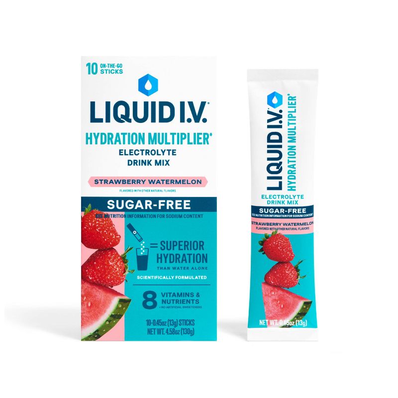 Liquid I.V. Sugar-Free Hydration Multiplier - Strawberry Watermelon 10 Pack