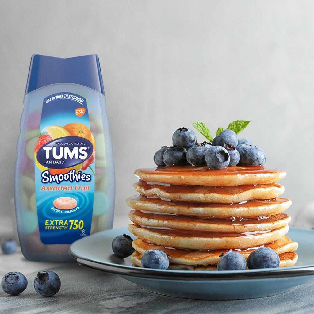 Tums Extra Strength Smoothies Assorted Fruit Antacid Chewable Tablets - 140ct