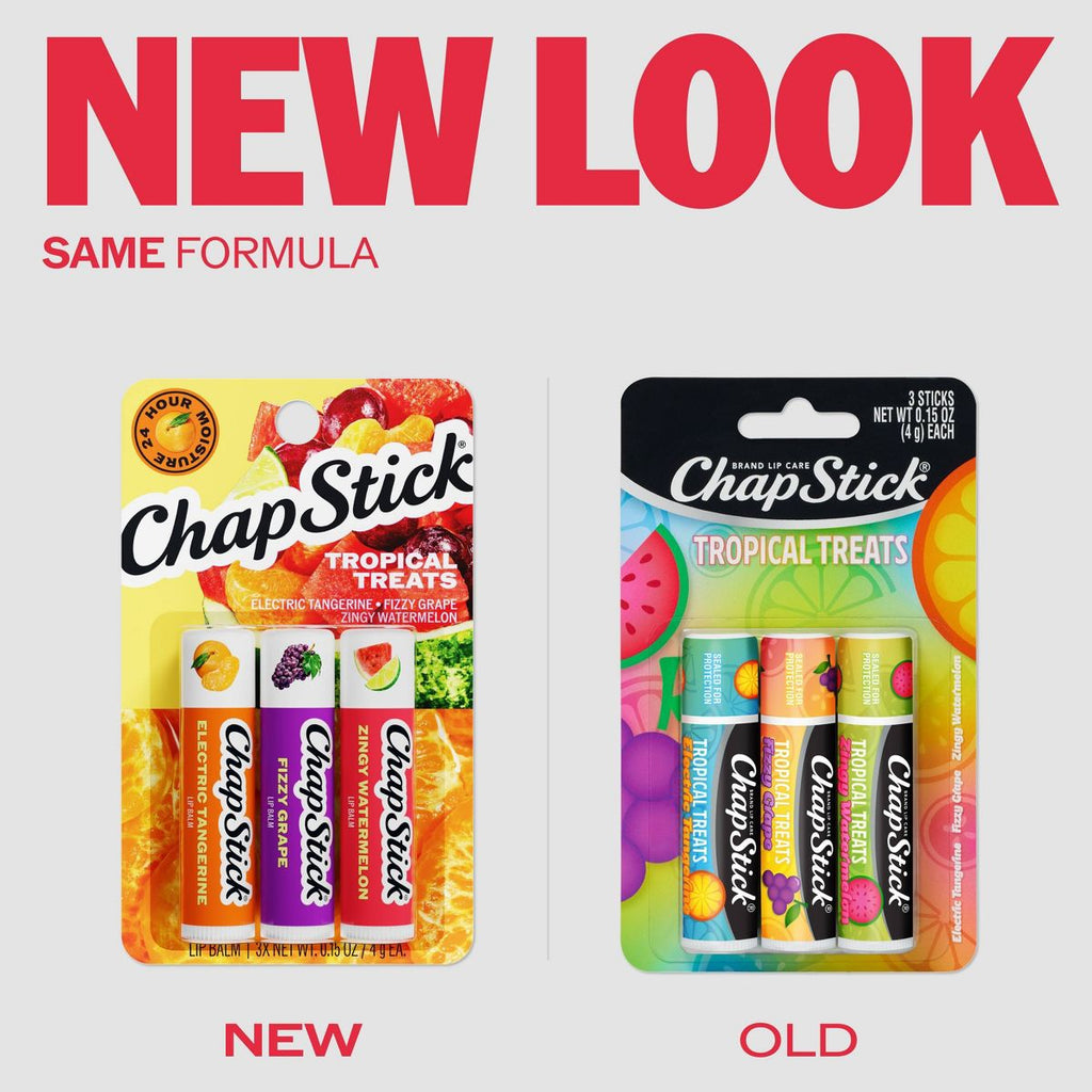 ChapStick Tropical Treats Lip Balm Variety Pack - Moisturizing Flavors