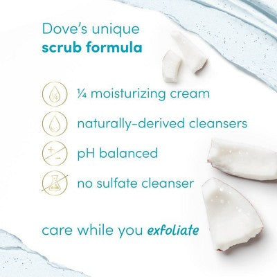Dove Beauty Scrub - Tropical Coconut & Lime - 15 oz: Paraben-Free, Sulfate-Free,