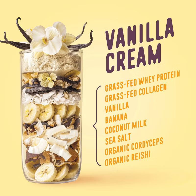 FlavCity Single Serve Protein Smoothie Powder - Vanilla Cream - 1.52 oz: Kosher, Gluten-Free,