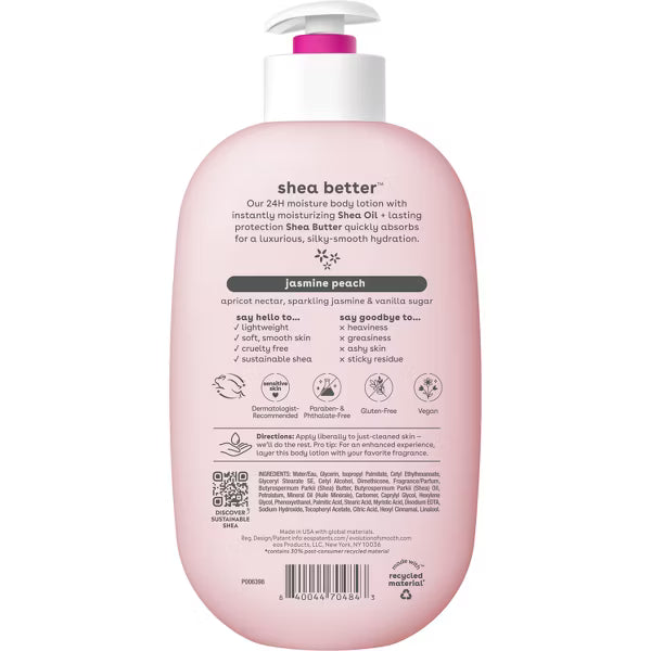EOS Shea Better Moisture Body Lotion - Jasmine Peach