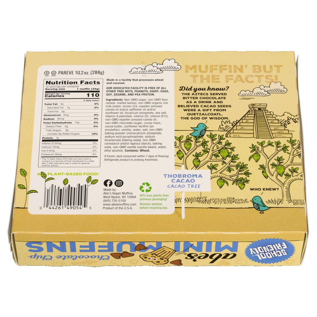 Abe's Chocolate Chip Vegan Muffins - 10.2oz/12ct