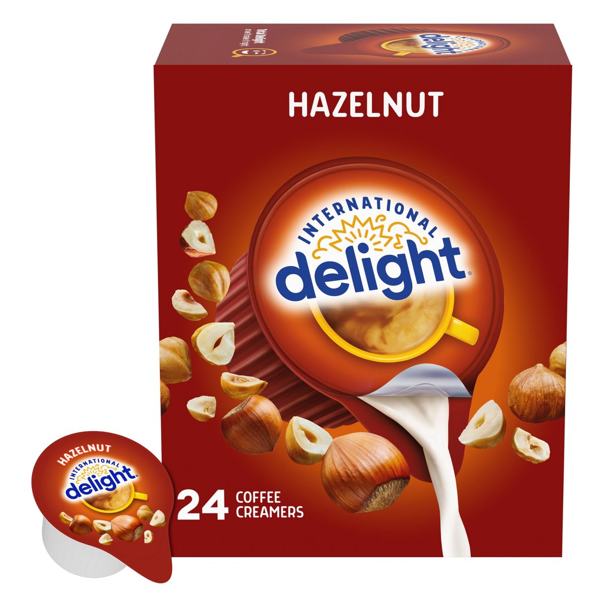 International Delight Hazelnut Coffee Creamer Singles 24 Pack