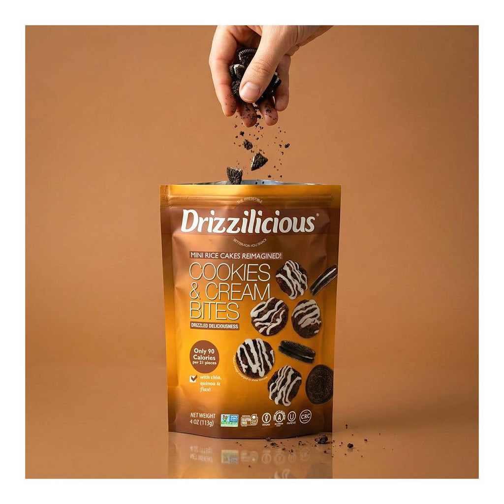 Drizzilicious Cookies & Cream Drizzled Mini Rice Cake - 4oz