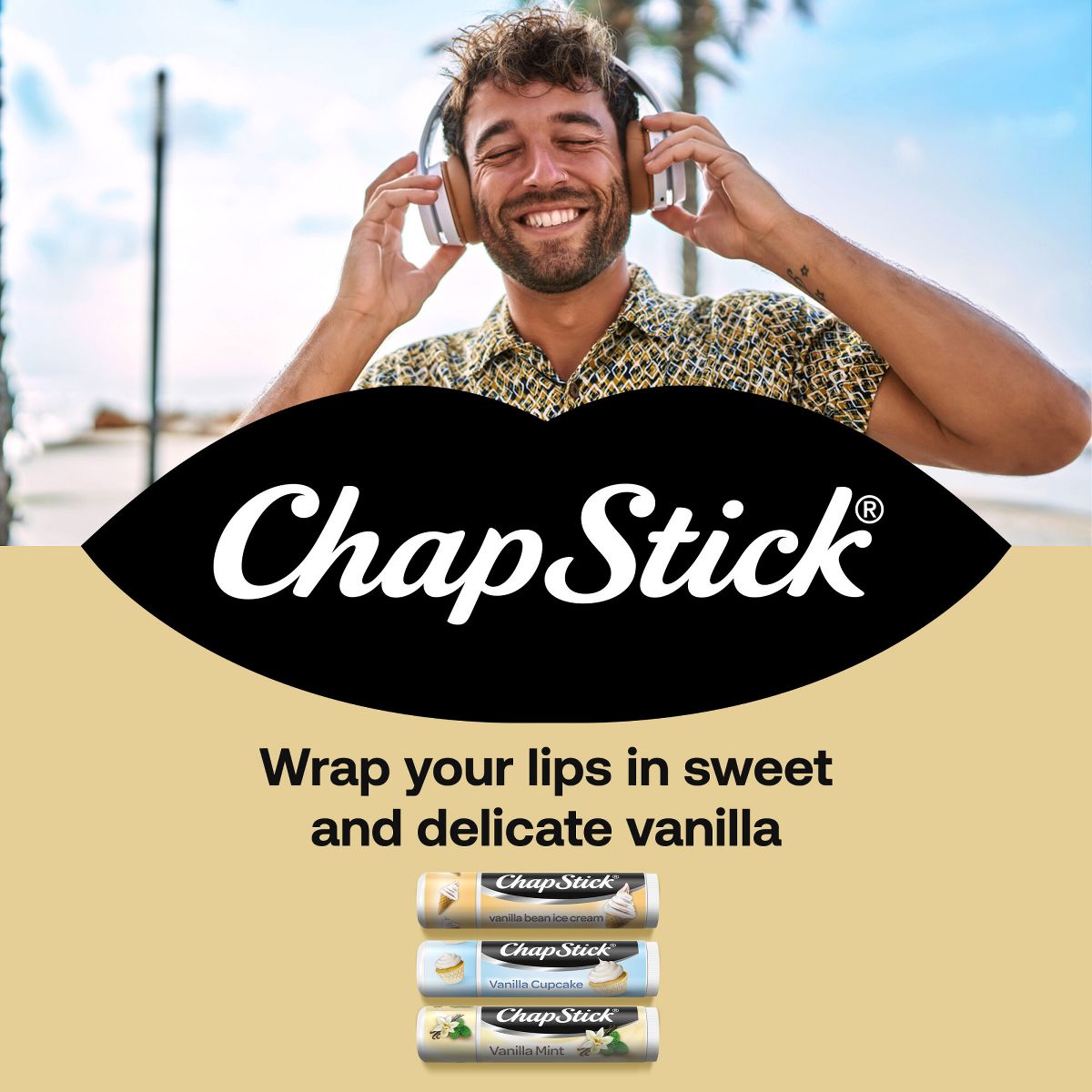 ChapStick Vanilla Favorites Lip Balm Trio – Vanilla Mint, Cupcake & Bean Ice Cream
