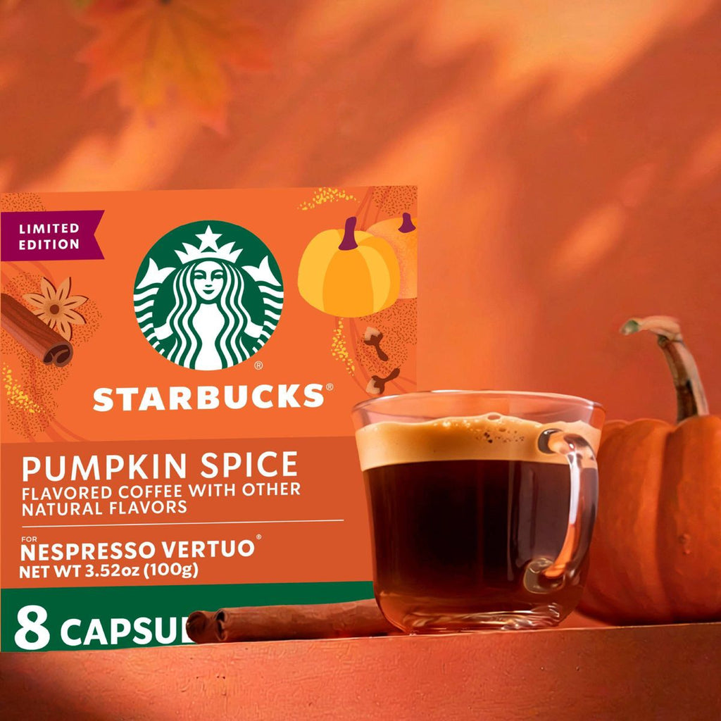 Starbucks by Nespresso Vertuo Line Pumpkin Spice Flavored Light Roast Coffee Pods - 8ct