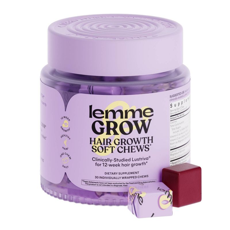 Lemme Grow Hair Growth & Skin Support Soft Chews - 30 Count