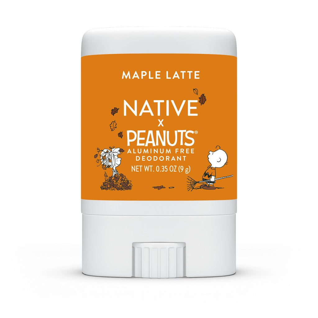 Native Fall Peanuts Collab Mini Deodorant - Maple Latte - 0.35oz