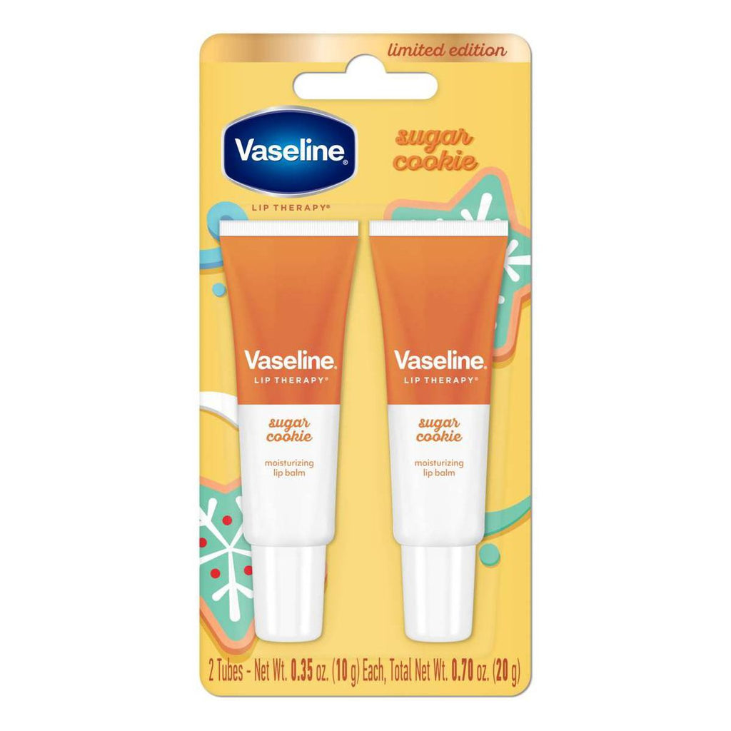 Vaseline Holiday Limited Edition Sugar Cookie Lip Balm Tubes - 0.35oz/2pk