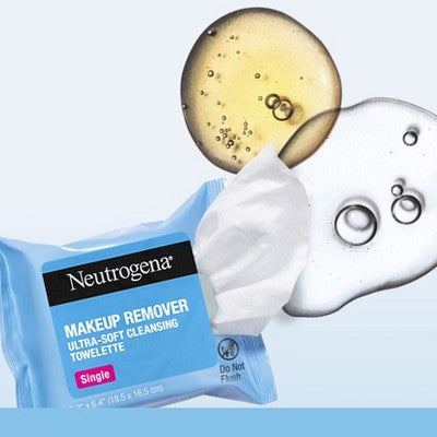 Neutrogena Makeup Remover Wipes - Ultra Soft Micellar Facial Cleansing - Singles
