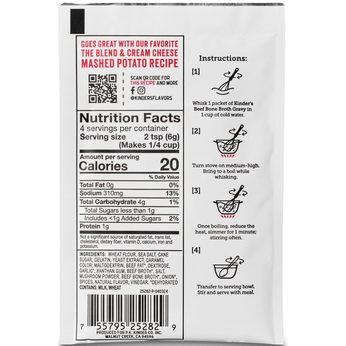 Kinder's Beef Bone Broth Gravy - 0.88oz