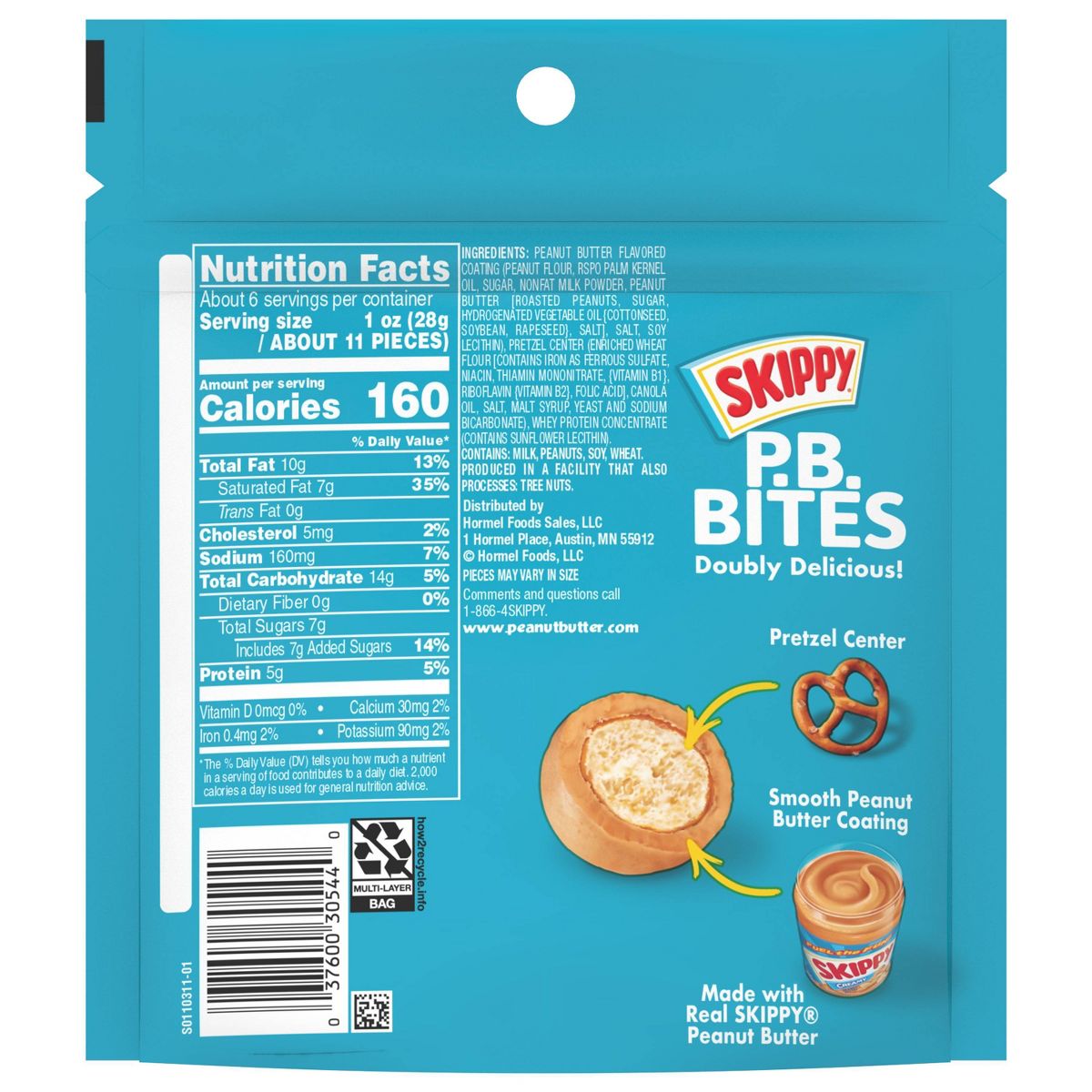 Skippy Bites Pretzel - 6oz Peanut Butter