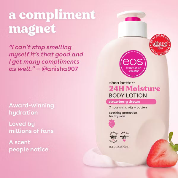 EOS Shea Better Moisture Body Lotion - Strawberry Dream