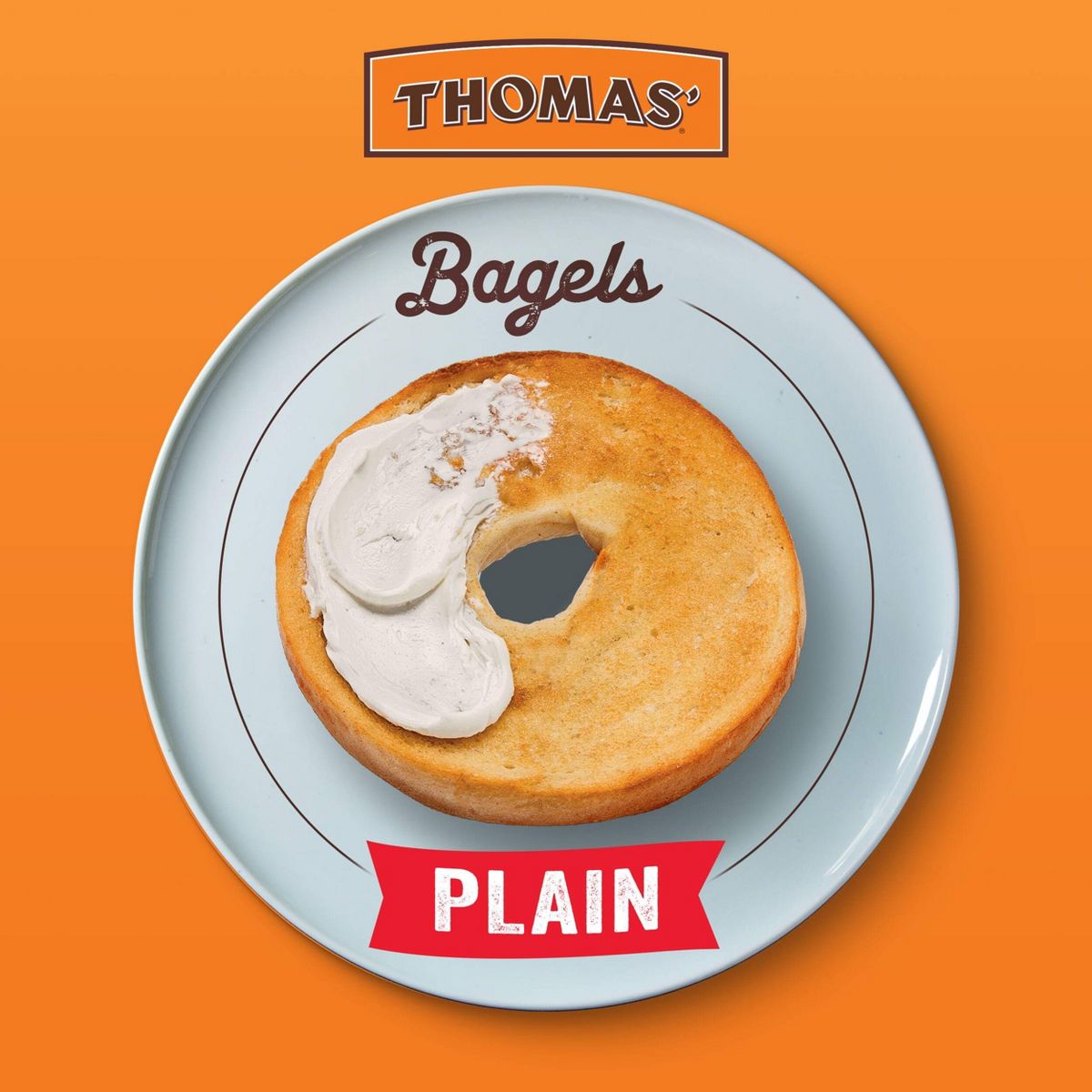 Thomas Plain Bagels - 18oz/6ct