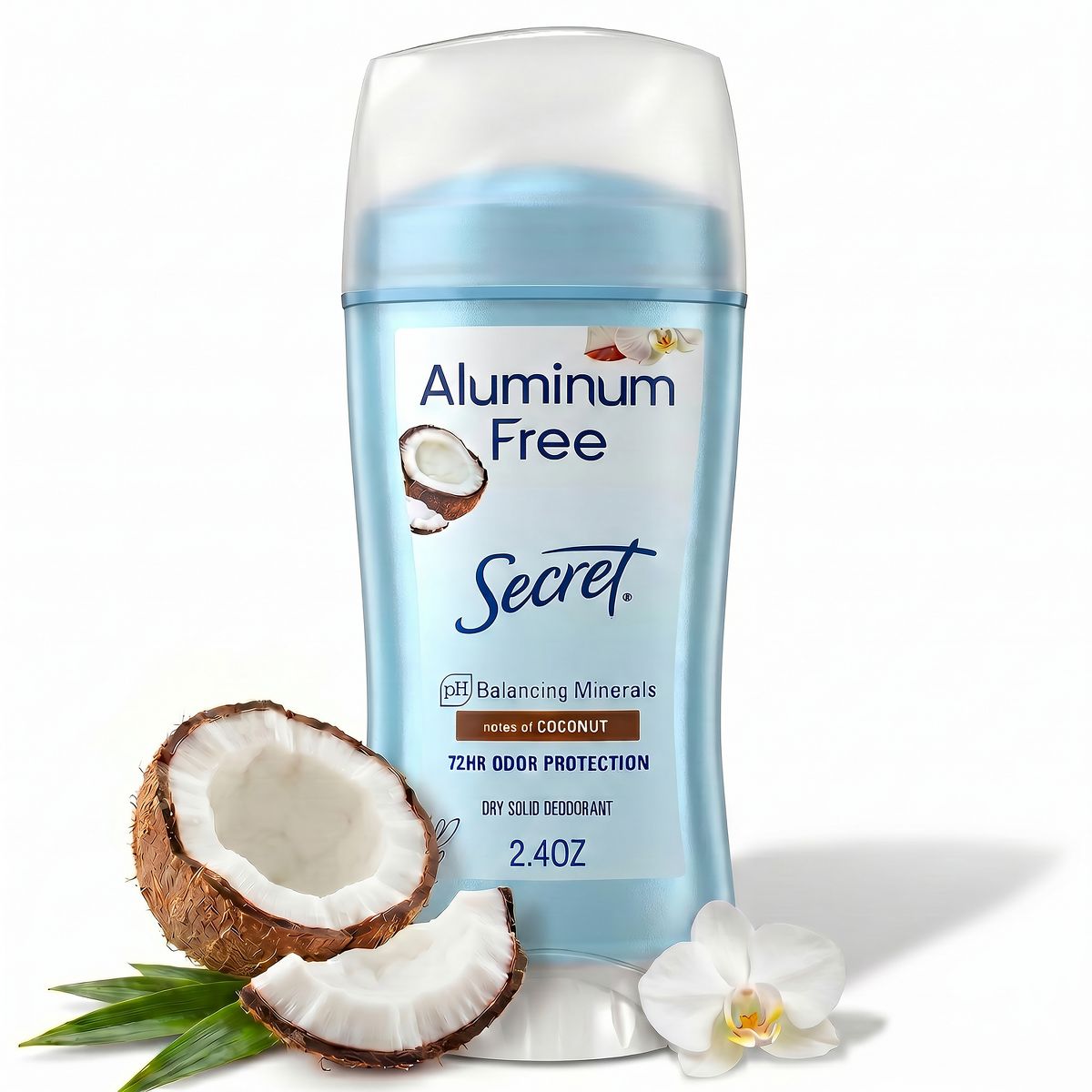 Secret Coconut Solid Deodorant for Women Aluminum-Free 2.4oz