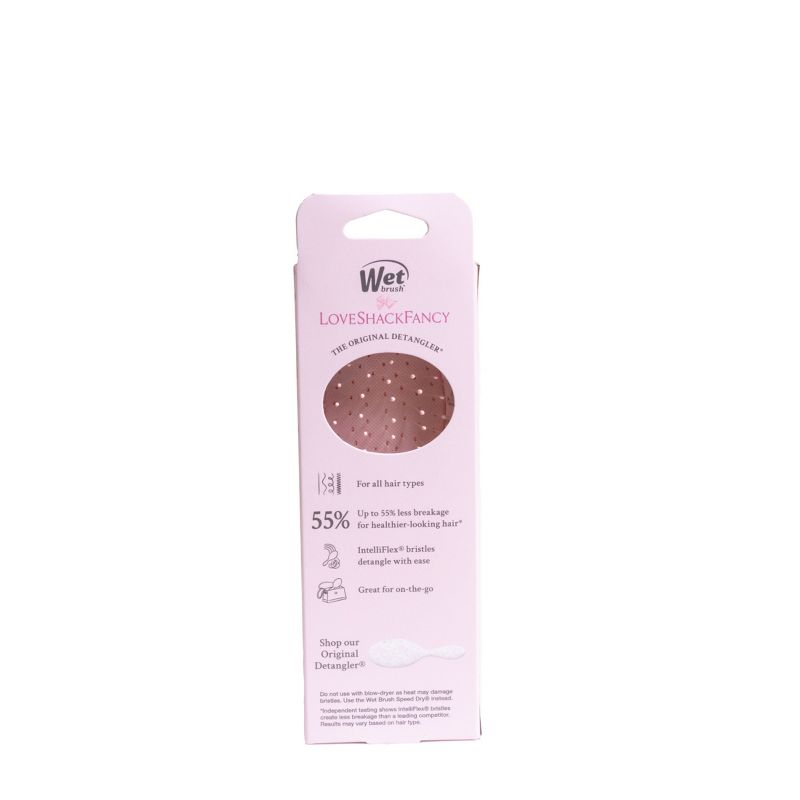 LoveShackFancy WetBrush Blooming Heirloom Mini OG Detangler Brush Strawberry Macaroon