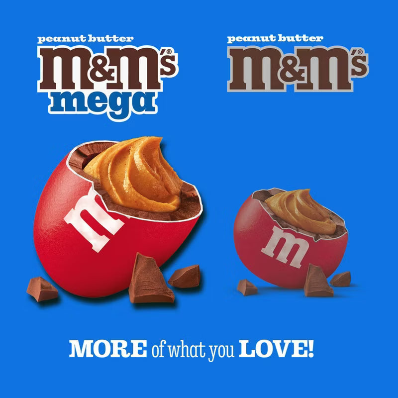 M&M's Mega Peanut Butter Chocolate Candy - 8.6oz
