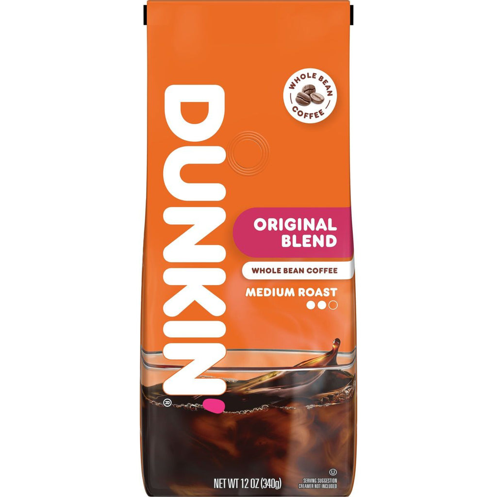 Dunkin' Original Blend Whole Bean Medium Roast Coffee - 12oz: Arabica Beans
