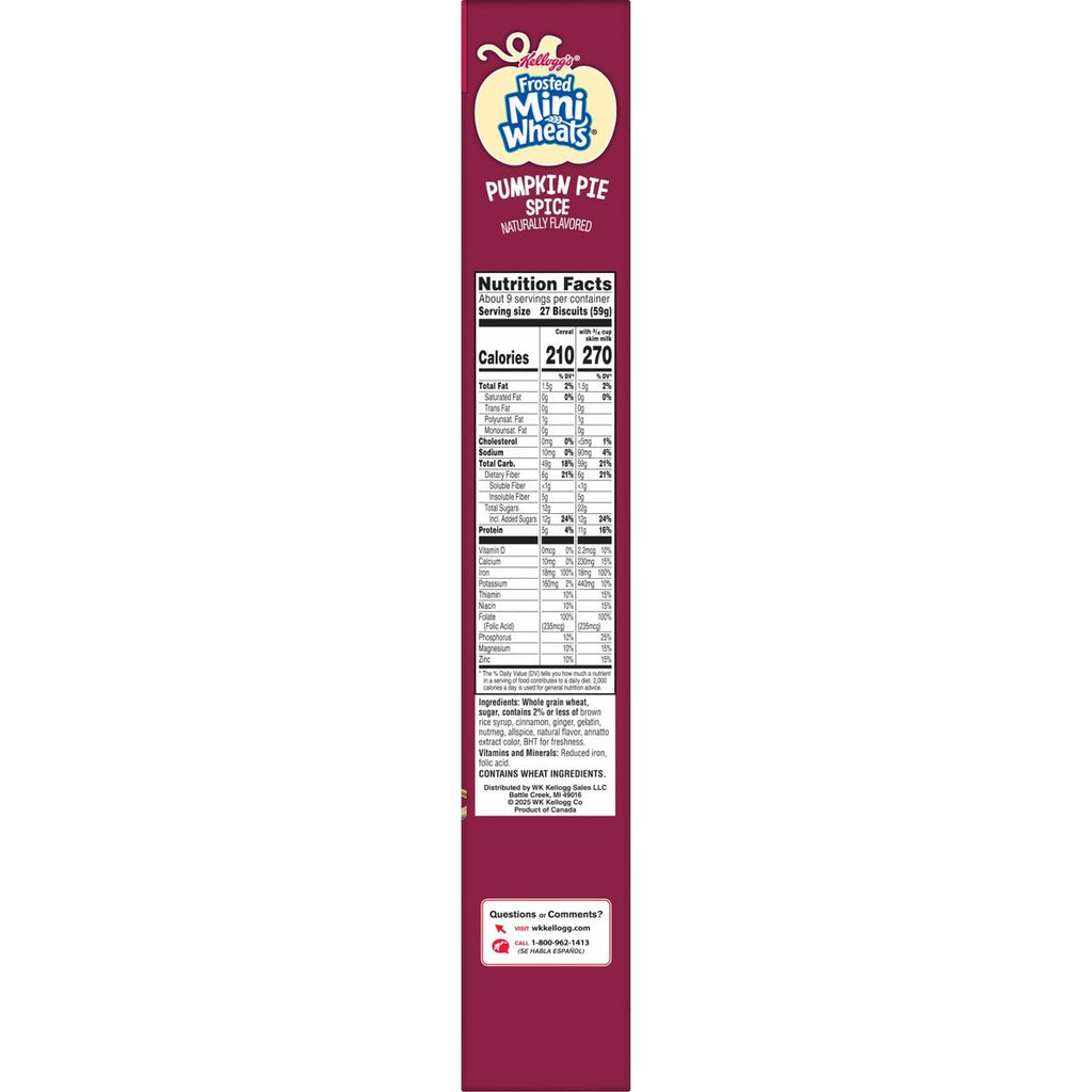 Kellogg's Frosted Mini-Wheats Pumpkin Spice Breakfast Cereal - 20oz