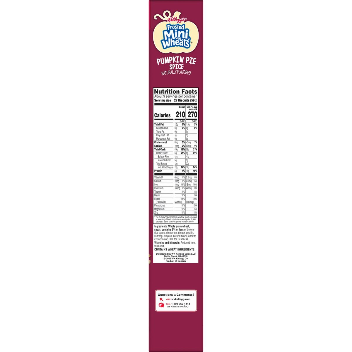Kellogg's Frosted Mini-Wheats Pumpkin Spice Breakfast Cereal - 20oz