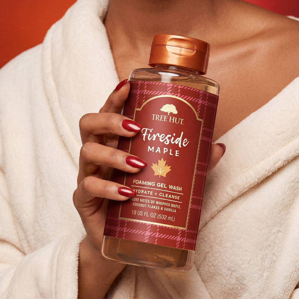 Tree Hut Fireside Maple Foaming Gel Body Wash - 18 fl oz