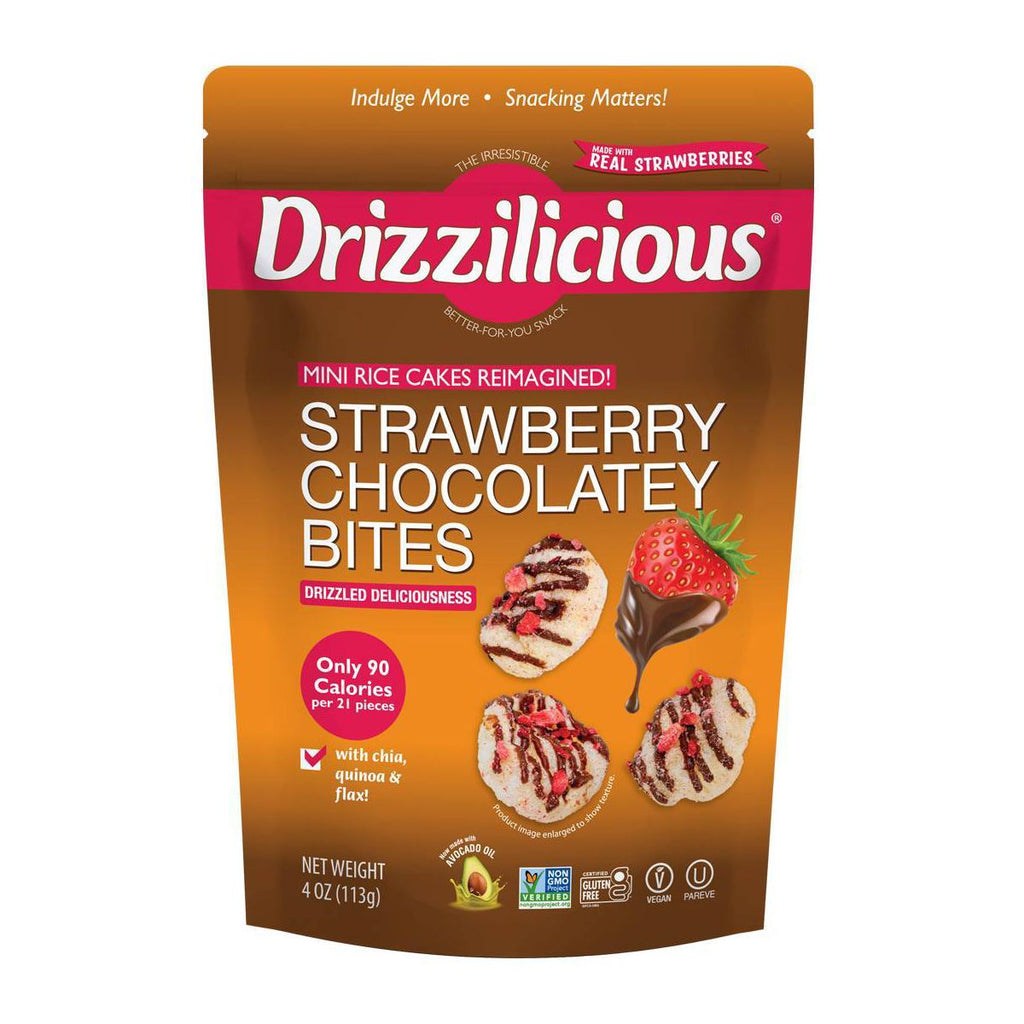 Drizzilicious Strawberry Chocolatey Drizzled Mini Rice Cake - 4oz
