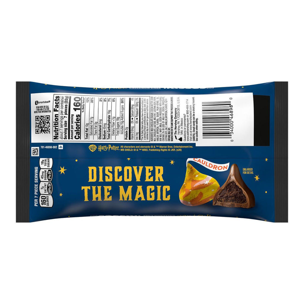 HERSHEY'S Kisses Milk Chocolate Cauldron Cake Harry Potter Halloween Candy - 7.8oz