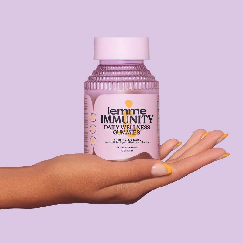 Lemme Immunity Gummies 10 Billion Postbiotics with Vitamin C, D3 & Zinc - 60ct