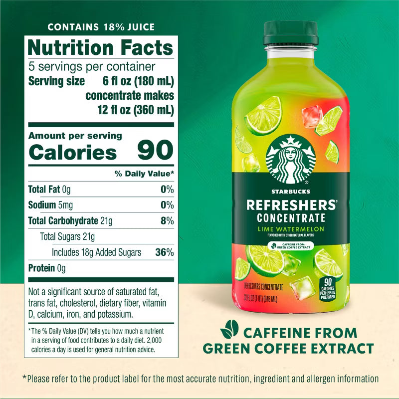 Starbucks Refreshers Lime Watermelon Concentrate